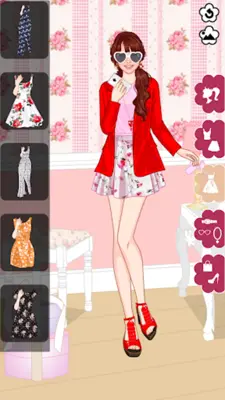 Floral Summer dress up game android App screenshot 1